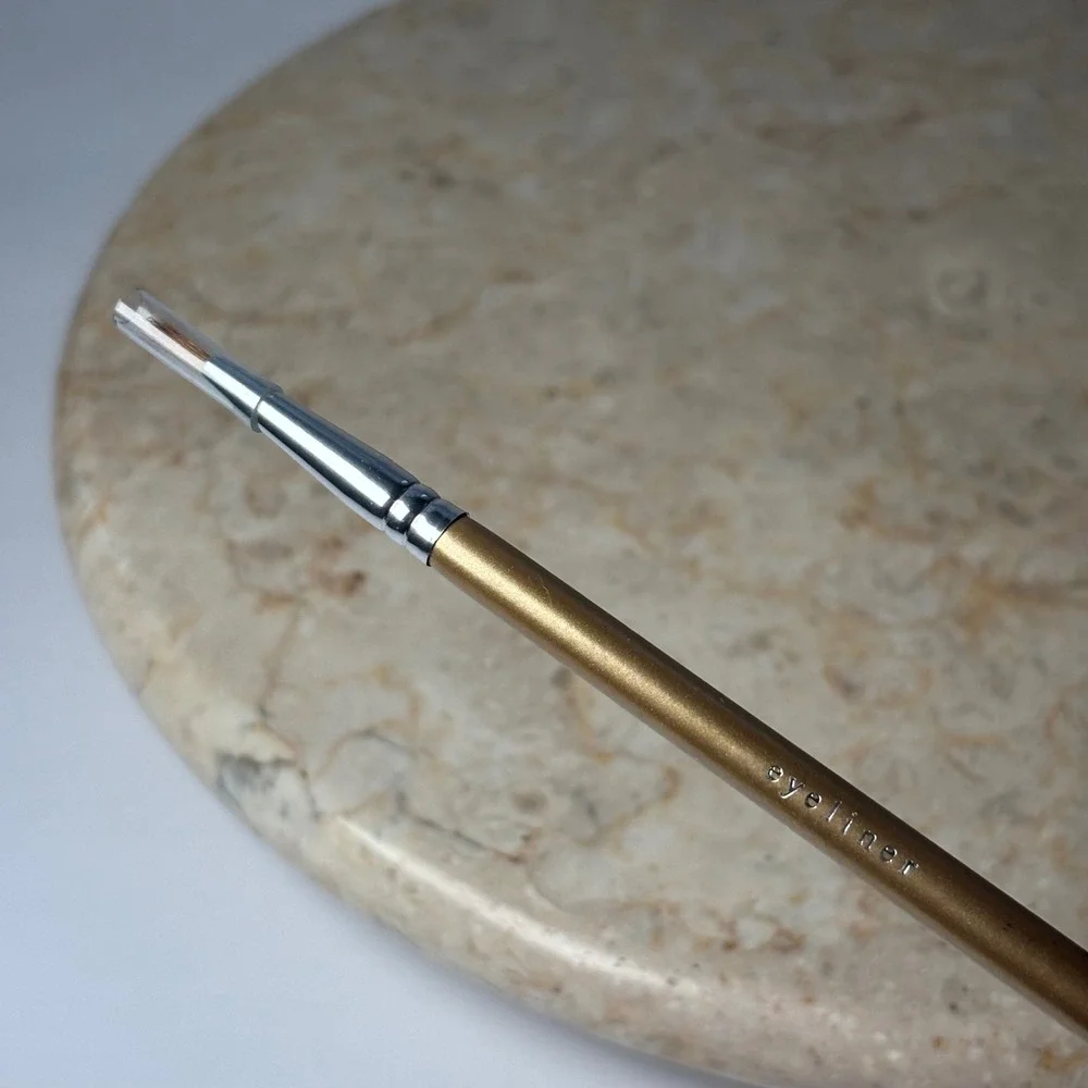 Bare Escentuals‎ Eyeliner Brush NOS Gold Precision Eye Makeup Tool BareMinerals